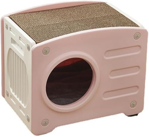 KOKUMON 猫 ベッド 猫小屋 キャットハウス 可愛い 組立式 安心安全 オシャレ感 温かい ペットハウス プラスチック製 防風 通気性 耐重 小型犬小屋 さびない 夏冬用 組立簡単 洗えるド 室内用