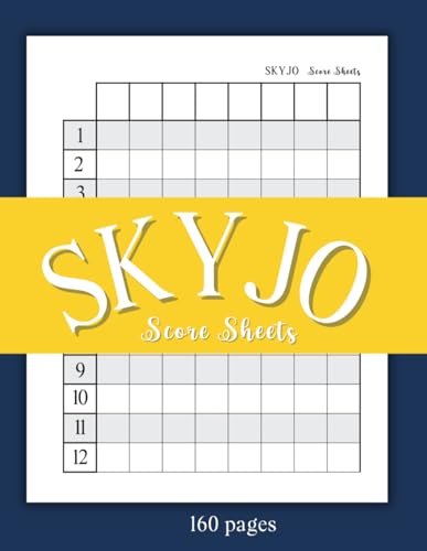 Large Skyjo Score Sheets: 160 Pages for Scorekeeping