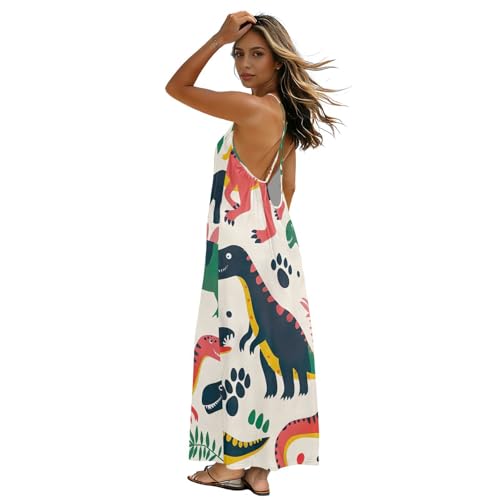 Robe longue à dos ouvert dotée de bretelles spaghetti en textile fluide