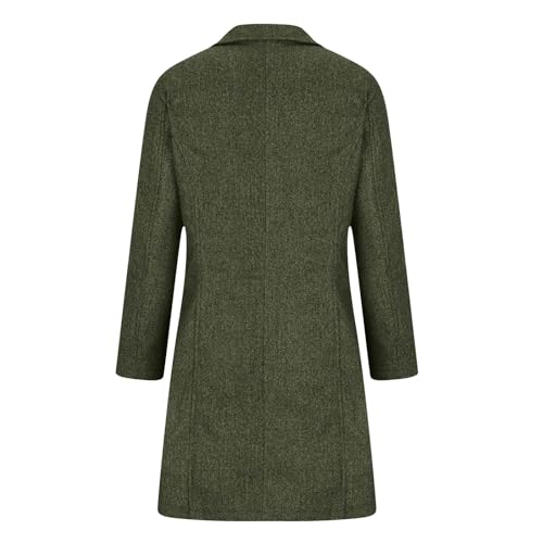 Generisch Damen Mantel Winter Kurzmantel Herbstmantel Locker Wollmantel Elegant Wintermantel Modische Wolljacke Bequeme Übergangsmantel Casual Trenchcoat Winterjacke für Alle Outdoor-Aktivitäten