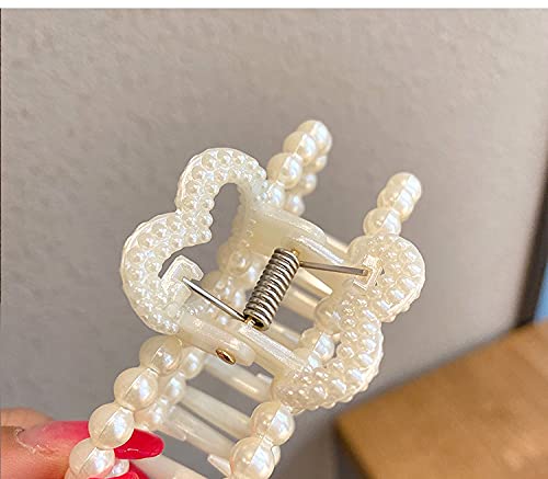 Miniatura 8 de Pinzas para el cabello con perlas, pinzas para el cabello retro, color champán, medianas, antideslizantes, pinzas decorativas para el cabello,