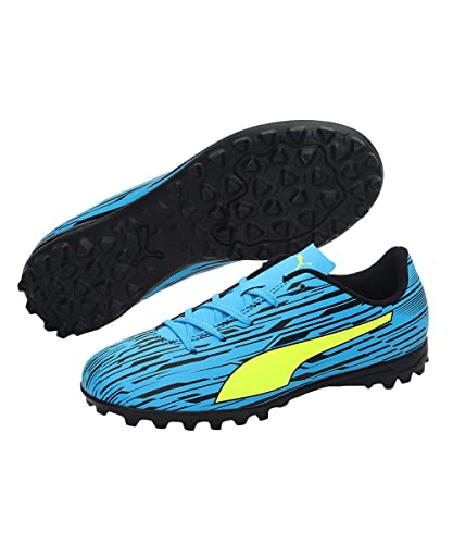 Image of Puma Unisex Rapido III TT Jr Ocean Dive-Yellow Alert-Black Football Shoe-10 Kids UK (10657905)