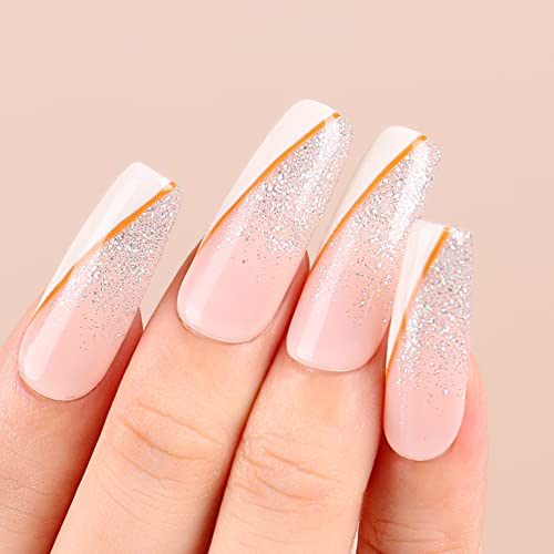 Aimeili Soak Off U V Led Glitter Gel Nail Polish - Silver Glitter Explosion (023) 10Ml #TOP4