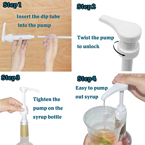 Sunyamgo Coffee Syrup Pump, Premium Syrup Pump Dispenser Fits For 750Ml Syrup Bottles, Compatible With Torani, Davinci, Upouria, Jordans Skinny Syrups, Gold (Pack Of 4) #TOP6