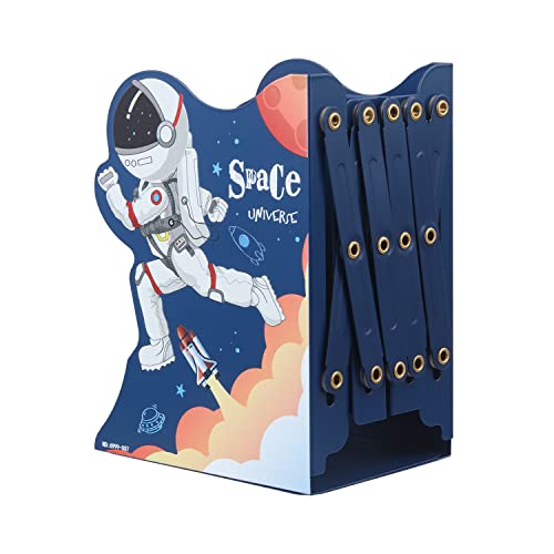 MSDADA Adjustable Book Ends, Metal Bookends for Heavy Books, Expandable Book Holders for Shelves, Desktop Book Ends to Hold Books for Kids Room, Home, Office, Classroom, Library （Astronaut by MSDADA - Image 7