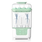 Momcozy Bottle Sterilizer and Dryer, Modular Nesting Space Saving Design, 6 Bottles Capacity, 4 in 1 Compact Sterilizer for Baby Bottles, Breast Pump Parts & Newborn Essentials, Drying Rack Included