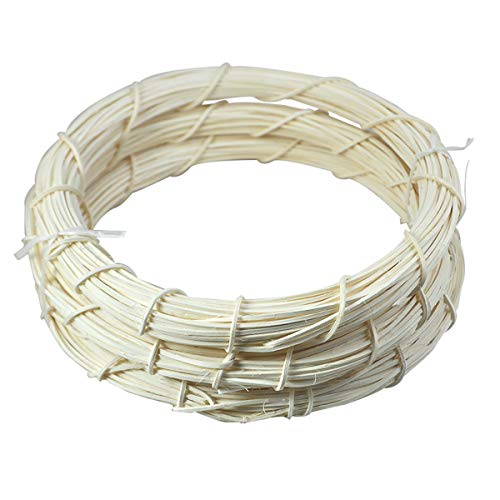 Ougual Diy Crafts Natural Rattan Coloring Wreaths (White, 10-Inch, 3-Pack) #TOP1