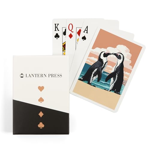 Baraja de Poker Black-Footed Penguins Kissing 52 Cartas