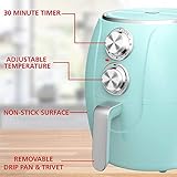 Brentwood Appliances AF-300BL 3.2-Quart 1,200-Watt Electric Air Fryer with Timer and Temperature Control (Blue)