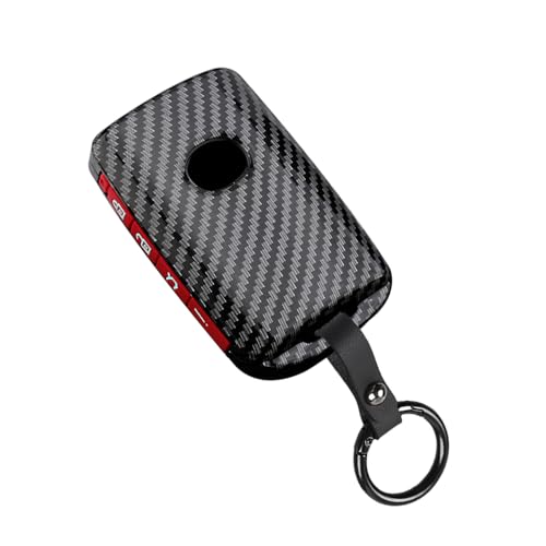Étui de clé de voiture pour Mazda CX-5 look carbone rouge finition luxe ontto