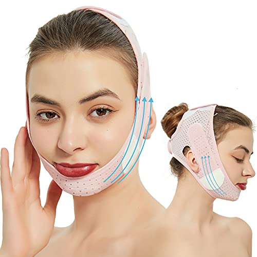 Double Chin Reducer Face Slimming Strap V Line Lifting Face-Belt Chin Strap For Women And Men Tightening Skin Preventing Sagging #TOP1