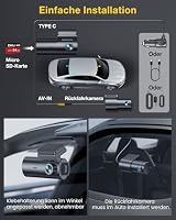 GKU 4K Dashcam Auto Vorne Hinten, 5GHz WiFi GPS, Dual Dash Cam, 1.5” IPS Mini Auto Kamera mit 64GB SD Karte, Parküberwachung, Super Nachtsicht, WDR, 170° Weitwinkel, G-Sensor, APP Steuerung, Max 256GB – Ansicht 7
