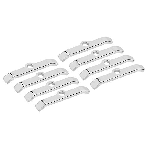 Valve Cover Spreader Bars, 8Pcs Chrome Valve Cover Hold-Down Tabs Spreader Bars Silver Fit For 283 305 327 350 #TOP7