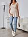 MakeMeChic Women's Maternity Tank Tops Summer Rib Knitted Flared Hem Sleeveless Buttoned Pregnancy Shirt Tops Khaki XX-Large