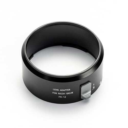 Adaptador de lente NiSi PR-12 para Ricoh GR IIIx y MK II, diseño con bloqueo seguro, compatible con rosca de 49 mm para filtros y accesorios, reemplaza al GA-2, aluminio miniatura 1