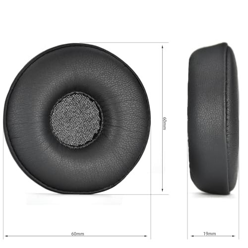 Almohadillas de repuesto Levigo para auriculares Jabra Engage 30/Engage 50, cuero proteico y espuma viscoelástica, color negro miniatura 5