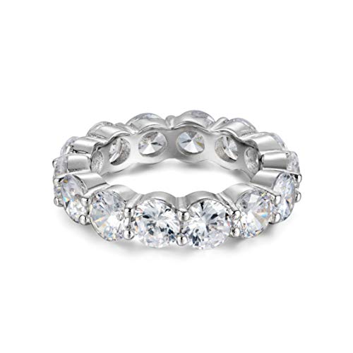 5.00mm 925 Sterling Silver Cubic Zirconia Fashion Ring - Eternity, Engagement, Wedding Band2