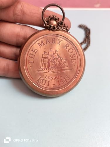 Brújula Portátil de Llavero en Latón con Diseño Vintage miniatura 6