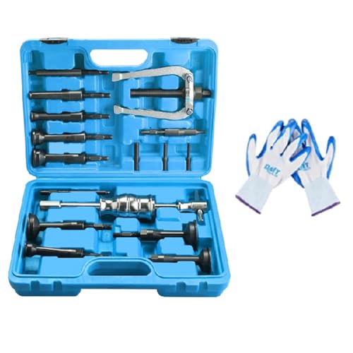 FreeTec 17pzs Extractor Rodamientos Internos, 8mm-58mm Extractor para Rodamiento Interior con Martillo Deslizante, Herramienta Extracción Rodamientos Internos para Coche Camión Moto