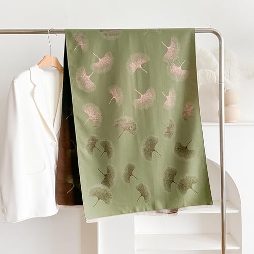 yolrdiw Fashion Winter Scarf Ginko Leaves Prints Warm Soft Wrap Shawl for Women Girl Gift3