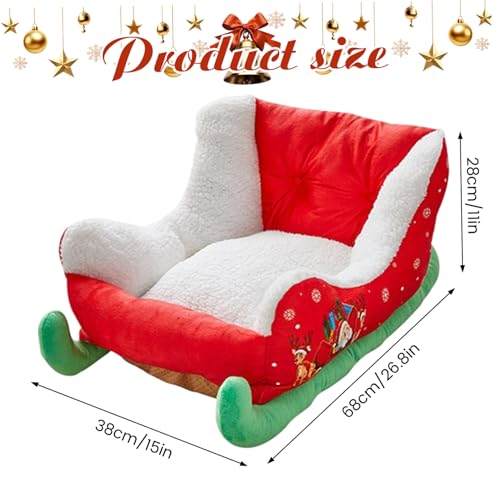 Lit de chien de Noël pour chaton et chiot sous le sapin