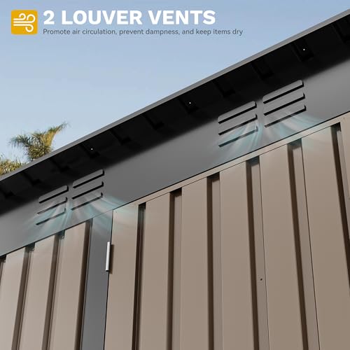 Dwvo MADWV13OSX Metal Outdoor Storage Shed 5X3Ft thumb #4
