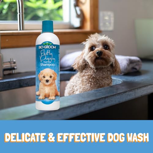 Image of Bio-Groom Dog Shampoo and Conditioner Set - Tearless Shampoo for Dogs, Puppies & Cats, Moisturizing Conditioner for Dry Skin - Silk Conditioning Creme Rinse & Tear Free Shampoo, 12 Fl Oz Each (1 Set)
