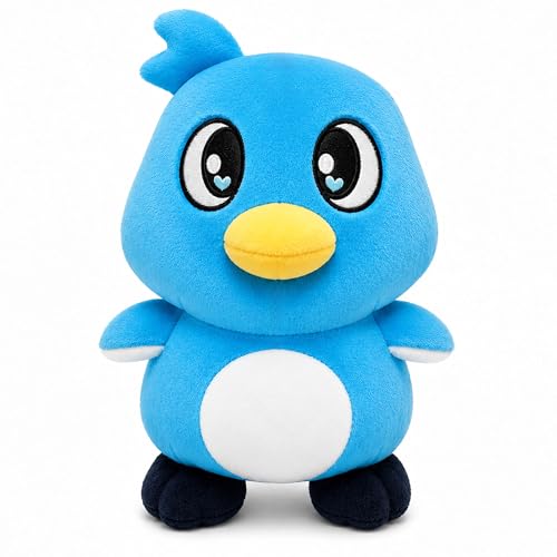 Blue Penguin Plush Toy 25cm Soft Gaming Character Stuffed Doll Cute Sibling-Inspired Game Plush Huggable Collectible Plush for Kids Room Decor & Gift