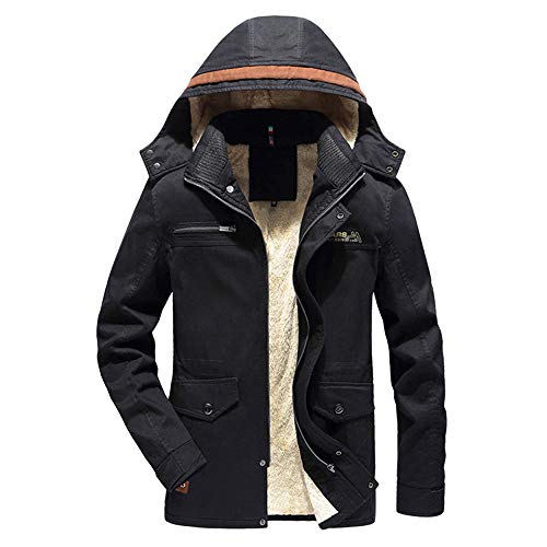 Preisvergleich Produktbild Felicove Männer Winter Verdickung Kapuzenmantel Übergröße Oberbekleidung Wintermantel Winterjacke Baumwollmantel