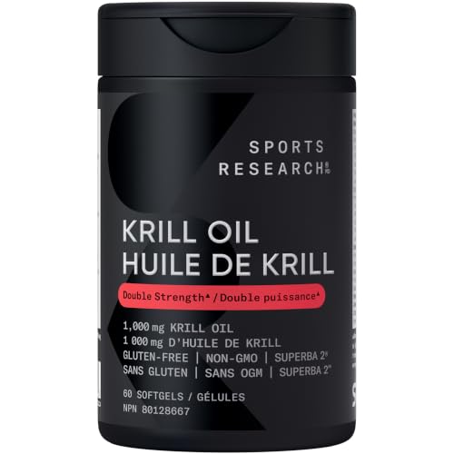 Sports Research Krill Oil Supplement with EPA & DHA Omega 3 ...