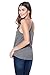 Alexander + David Womens Racerback V-Neck Camisole Tank Top Flowy Jersey Spaghetti Strap Cami