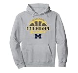 Michigan Wolverines Basketball Three Pointer Gray Pullover Hoodie