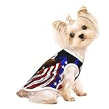 maglietta per cani con aquila patriottica con bandiera degli stati uniti, leggera, elastica, morbida, traspirante, per cuccioli di piccola e media taglia, gattini, gatti,