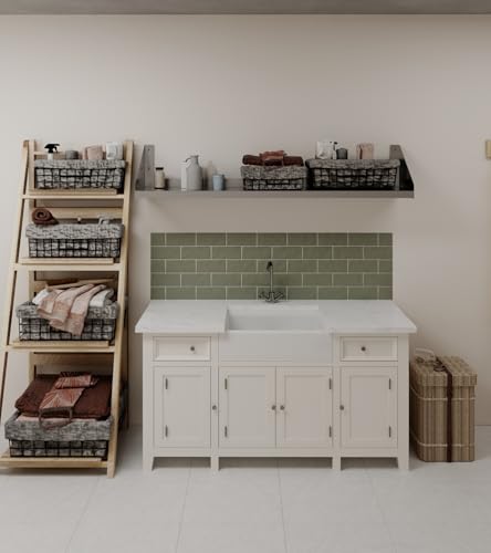 Image of AmGood Stainless Steel Wall Shelf with Side Guards (60 inch Long x 12 inch Deep)