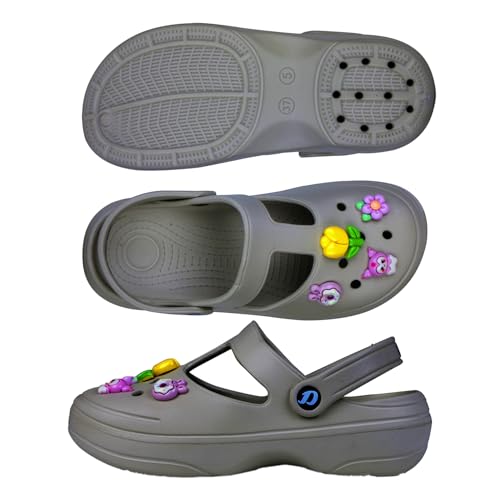 Image of DOCTOR EXTRA SOFT Women's Classic Charms Clogs /Sandals with Adjustable Back Strap for Adult | Comfortable & Light Weight | Stylish & Anti-Skid |Waterproof & Everyday Use Mules for Girls & Ladies D-511