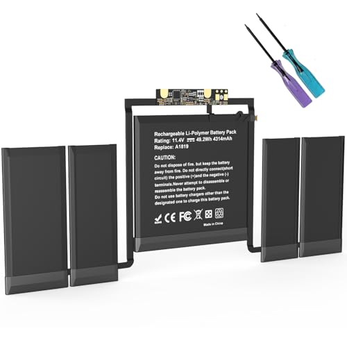 Image of JOTACT A1819 A1706 49.2Wh Laptop Battery Compatible with MacBook Pro 13 inch A1706 Late 2016 Mid 2017 EMC 3071 3163 MNQF2LL /A MNQG2LL /A MLVP2LL /A MNQF2LL /A MNQG2LL /A 11.4V