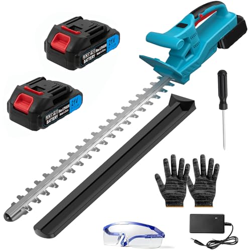 Akku-Heckenschere für Makita Akkus,elektrische Heckenschere mit 2 Akkus und Ladegerät,51 cm...