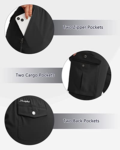 Soothfeel Women's Cargo Capris Pants with 6 Pockets Lightweight Quick Dry Travel Hiking Summer Pants for Women Casual4