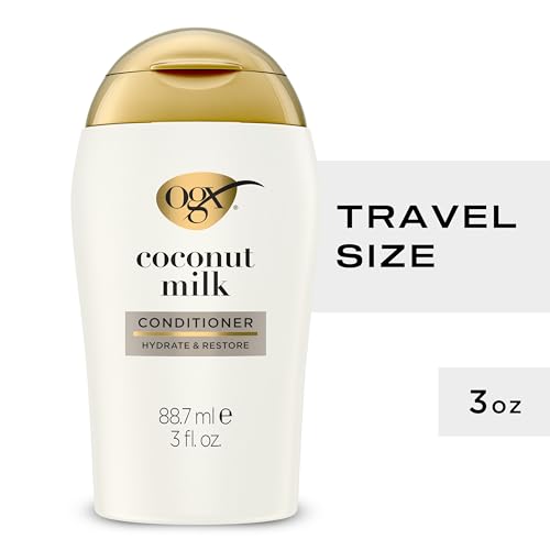 OGX Nourishing + Coconut Milk Moisturizing Conditioner, 3 fl oz | Hydrating & Restoring, Moisturizes for Soft Hair After First Use, Travel Size, TSA-Compliant - image 2