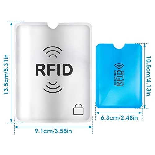 Prasacco 24 Pcs RFID Blocking Sleeves Credit Card Sleeves Set Card Protector Identity Anti Theft Passport Protectors for Women Men2