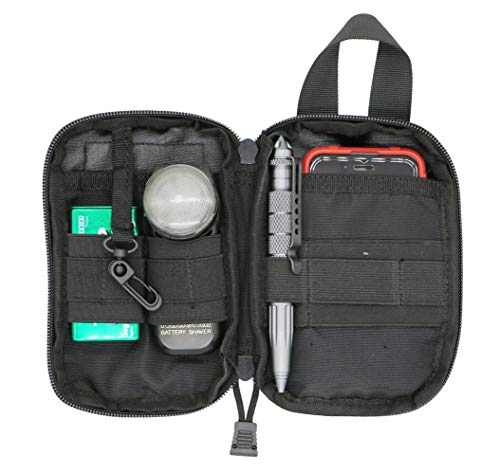 LefRight Mini tactique Molle EDC Compact Organiseur de poche pochette (noir)
