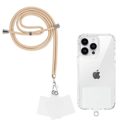 Yoedge Cordon Telephone Portable, Tour de Cou Telephone Universelle avec 2 Patchs, Réglable Collier Lanière Téléphone en Bandoulière en Nylon Adaptée à...