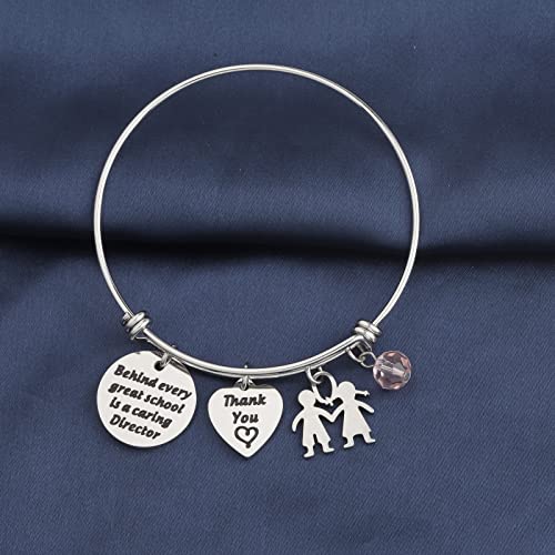 Image of PLITI School Director Gift Teacher Appreciation Bracelet School Counselor Gift Preschool Director Thank You Gift Principal Retirement Gift