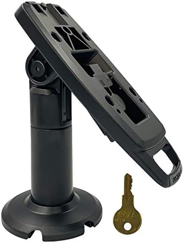 ENS Tailwind Vx805 7" Latch and Key Lock Pole Mount PIN Pad Stand - Adhesive Installation, Black