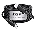 20FT USB C to USB C Cable 60W, Extra Long Type C Fast Charging Cable Premium TPE [High Elasticity/Bend-Resistant] for iP