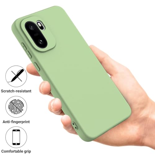 Image of DIZORO Compatible with Oneplus 15R 5G Back Cover with Upgraded Square Edges for Camera Protection Shockproof Flexible Matte Liquid Silicone Mobile Phone Case (New Matcha Green)