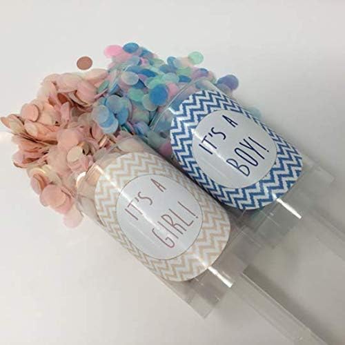 Baby Shower Idea. Gender Reveal Idea Confetti Pop. Confetti Popper. Push-Pop. About to pop! Hidden Message