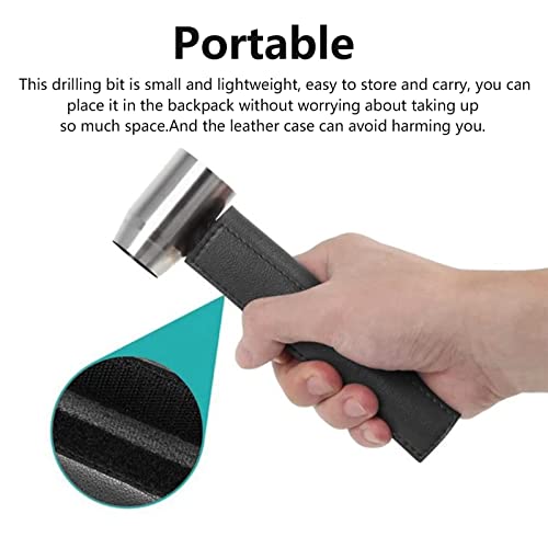 Manual Auger Drill, Wood Auger Drill Bit Set, Survival Settlers Tool, Hand Auger Wrench Bushcraft Gear Tools Multitool for Outdoor/Camping/Peg Hole Maker (Black) - Image 3
