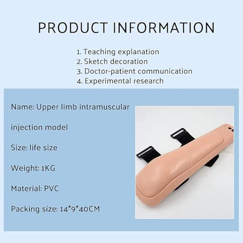 Modelo de Brazo, Modelo Intramuscular de Brazo Superior con Luces Indicadoras de Profundidad y Alarma, Adecuado para Estudiantes de Medicina para Practicar en Parejas miniatura 2