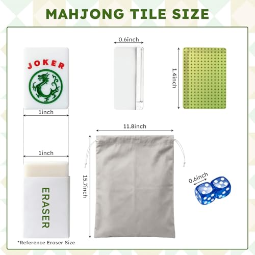 American Mahjong Set con 166 Fichas Acrílicas y Accesorios miniatura 2